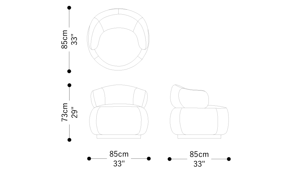 Imagem das dimensões principais do produto